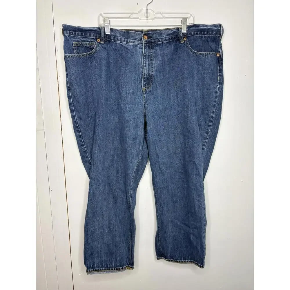 Lands End Jeans Womens 26W High Rise Straight  Modest Ankle Office Casual